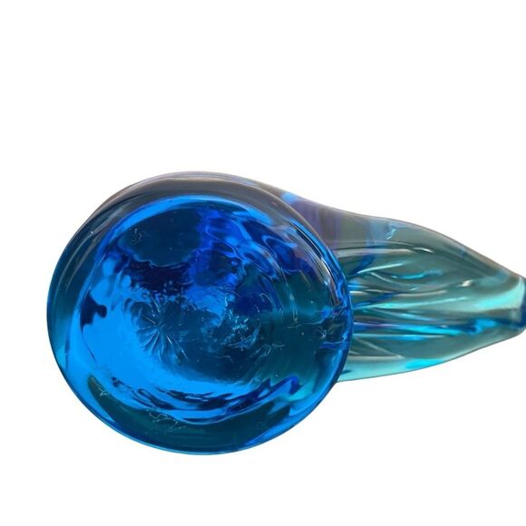 Vintage Bluebird of Happiness Signed Ron Roy 1989 Cobalt Blue Glass Bird - Picture 5 of 5